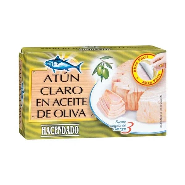 Atún claro en aceite de oliva Hacendado - 0.08 kg - Imagen del producto en Findit
