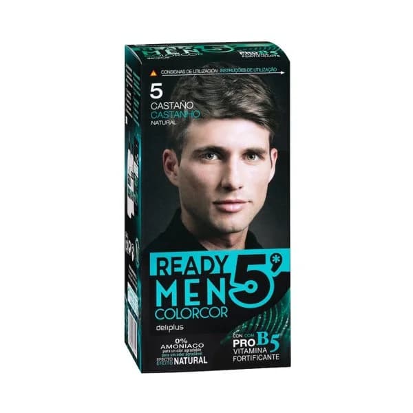 Tinte cabello hombre 5 castaño natural Deliplus 0% amoníaco - 1 ud - Imagen del producto en Findit