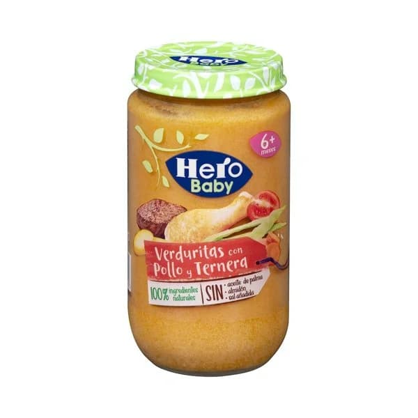 Papilla verduritas con pollo y ternera Hero baby +6 meses - 0.23 kg - Imagen del producto en Findit