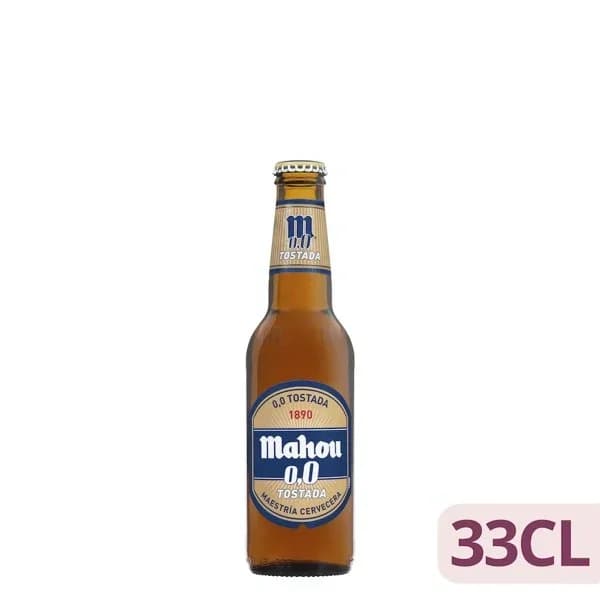 Cerveza 0 0% sin alcohol tostada Mahou - 0.33 l - Imagen del producto en Findit