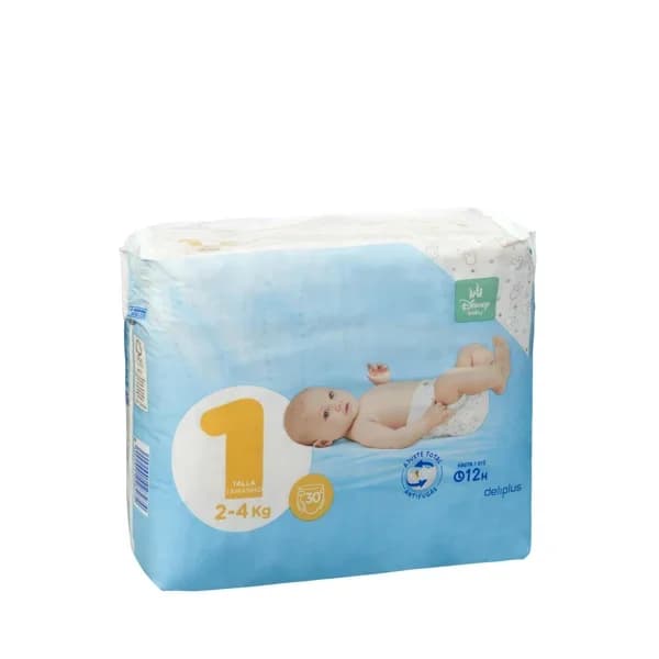 Pañales bebé talla 1 de 2-4 kg Deliplus - 30 ud - Imagen del producto en Findit