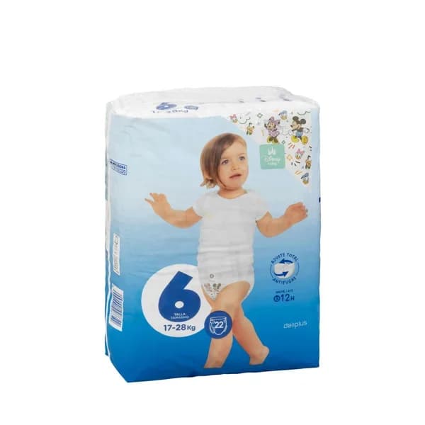 Pañales bebé talla 6 de 17-28 kg Deliplus - 21.95 ud - Imagen del producto en Findit