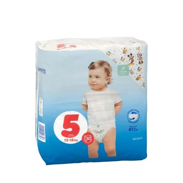 Pañales bebé talla 5 de 13-18 kg Deliplus - 29.95 ud - Imagen del producto en Findit