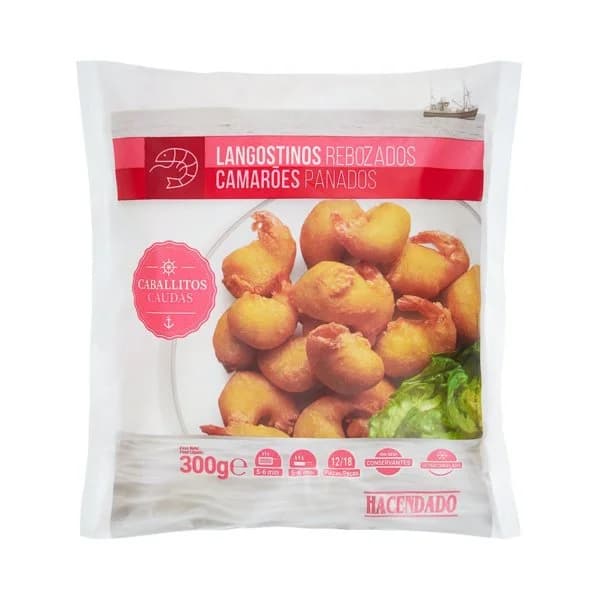 Langostino caballitos rebozados Hacendado ultracongelados - 0.3 kg - Imagen del producto en Findit