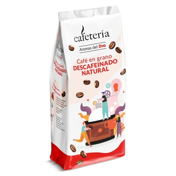Café en grano descafeinado natural Cafetería de Dia bolsa 500 g - 0.5 kg - Imagen del producto en Findit