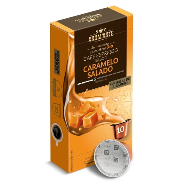 Café en cápsulas espresso caramelo salado Arom'arte de Dia caja 10 unidades - 9.96 ud - Imagen del producto en Findit