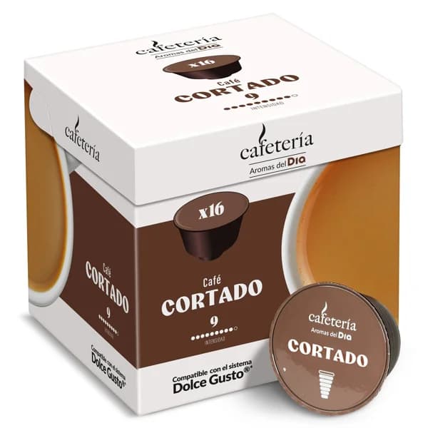 Café en cápsulas cortado Cafetería de Dia caja 16 unidades - 16.14 ud - Imagen del producto en Findit