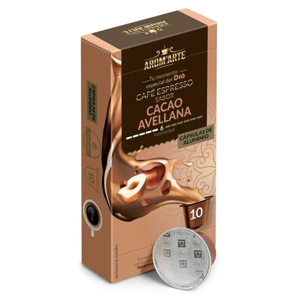 Café en cápsulas espresso cacao avellana Arom'arte de Dia caja 10 unidades - 9.96 ud - Imagen del producto en Findit