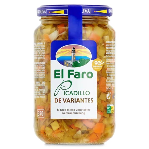 Picadillo de variantes en vinagre El faro frasco 200 g - 0.2 kg - Imagen del producto en Findit