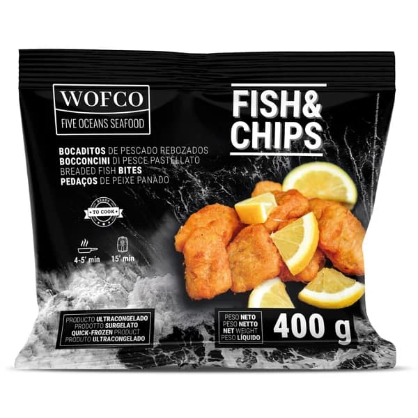 Bocaditos de pescado rebozados Wofco bolsa 400 g - 0.4 kg - Imagen del producto en Findit