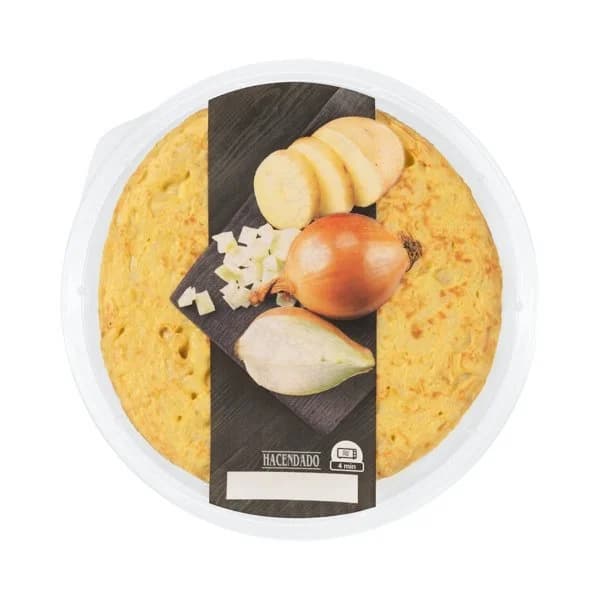 Tortilla de patata y cebolla Hacendado - 0.6 kg - Imagen del producto en Findit