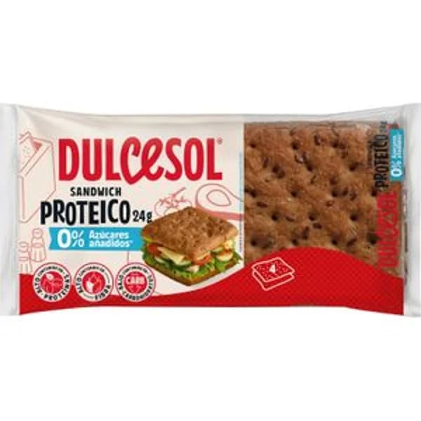 Pan Sandwich Proteico 0% Azúcares Añadidos - 0.22 kg - Imagen del producto en Findit