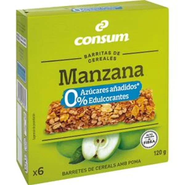 Barritas Manzana 0% Azúcares Añadidos - 0.12 kg - Imagen del producto en Findit
