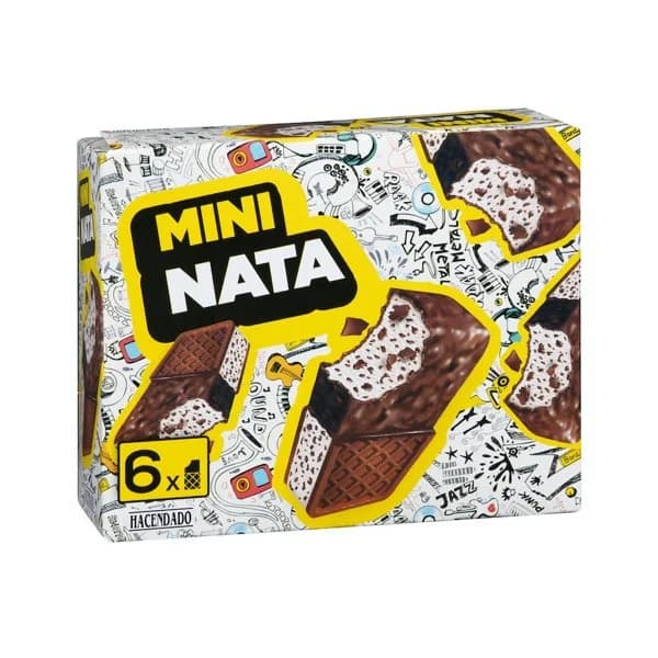 Helado mini sándwich nata Hacendado - 0.48 l - Imagen del producto en Findit