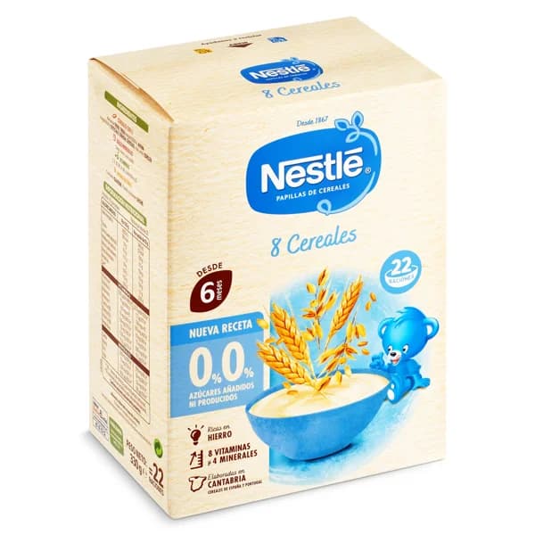Papilla de 8 cereales doble 0% Nestlé caja 330 g - 0.33 kg - Imagen del producto en Findit