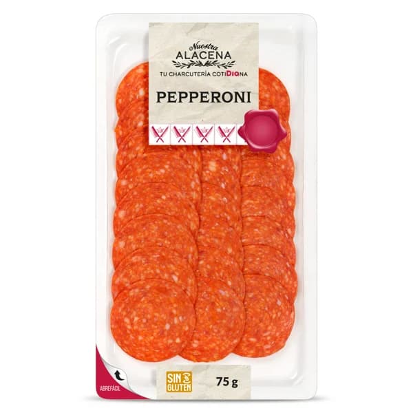 Pepperoni Dia Nuestra Alacena sobre 75 g - 0.08 kg - Imagen del producto en Findit