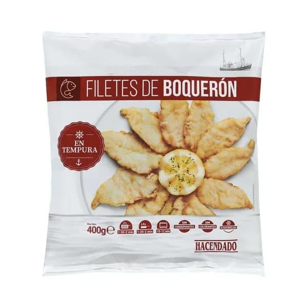 Filetes de boquerón en tempura Hacendado ultracongelado - 0.4 kg - Imagen del producto en Findit