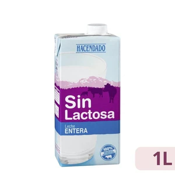 Leche entera sin lactosa Hacendado - 1 l - Imagen del producto en Findit