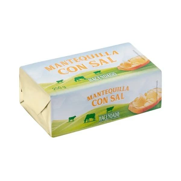 Mantequilla con sal Hacendado - 0.25 kg - Imagen del producto en Findit