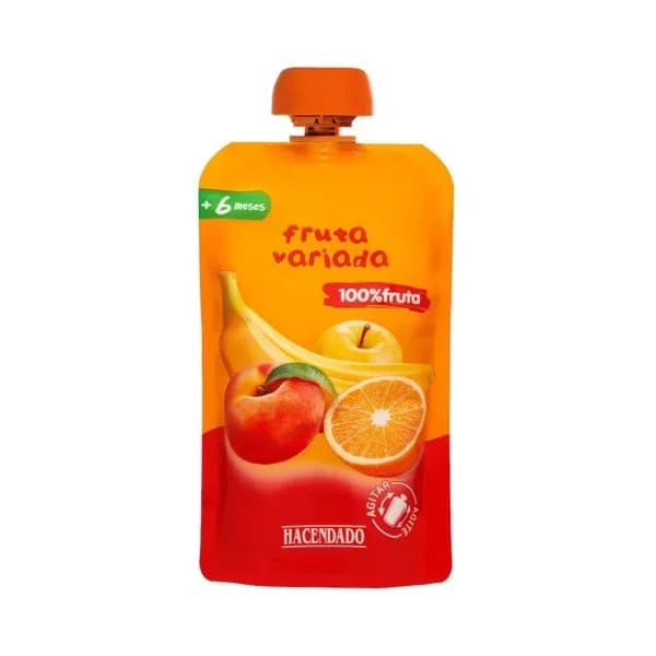 Papilla fruta variada Hacendado +6 meses - 0.12 kg - Imagen del producto en Findit