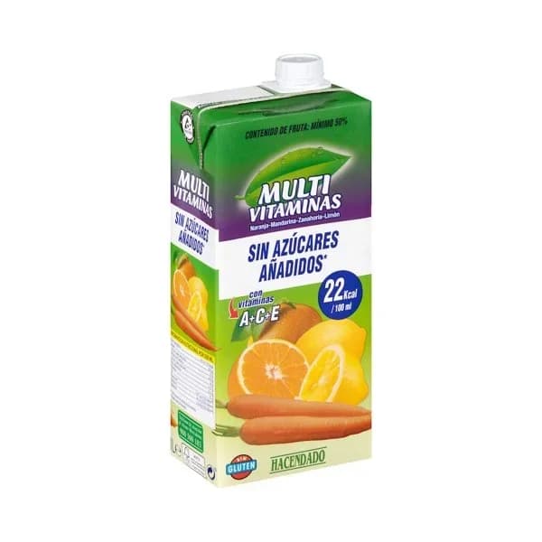 Bebida multivitaminas Hacendado sin azúcares añadidos - 1 l - Imagen del producto en Findit