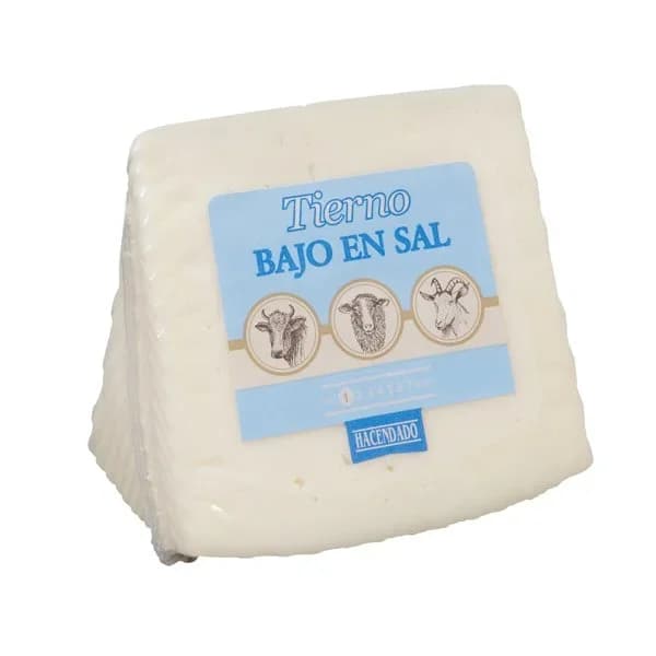 Queso tierno bajo en sal mezcla Hacendado - 0.35 kg - Imagen del producto en Findit