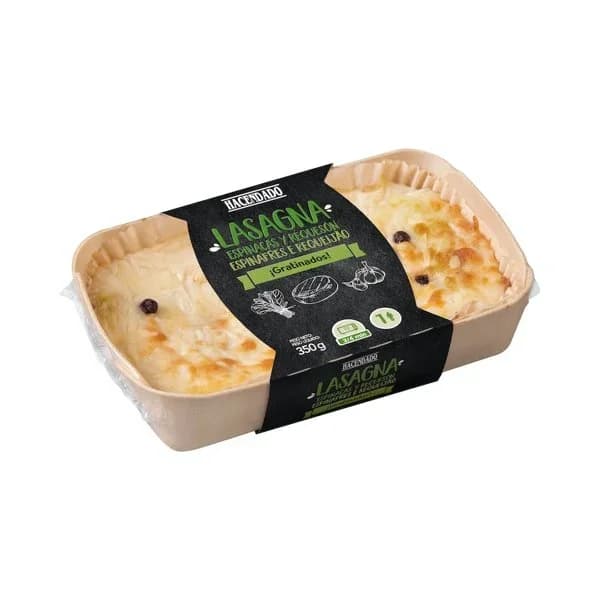 Lasaña de espinacas y requesón Hacendado - 0.35 kg - Imagen del producto en Findit