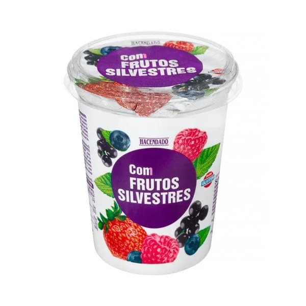 Yogur cremoso Hacendado con frutos silvestres - 0.5 kg - Imagen del producto en Findit