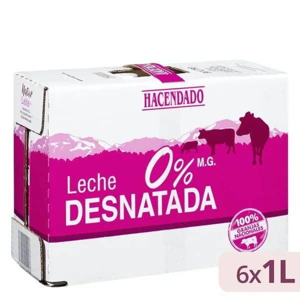 Leche desnatada Hacendado - 6 l - Imagen del producto en Findit