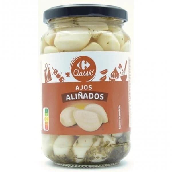 Ajos aliñados Classic Carrefour 235 g. - 0.24 kg - Imagen del producto en Findit
