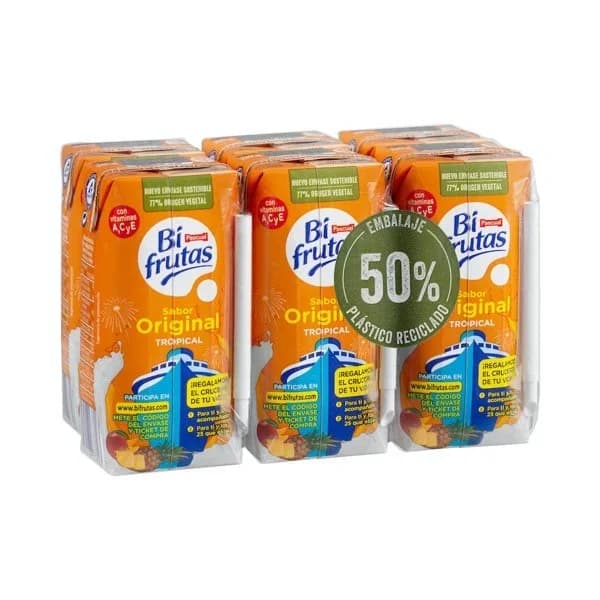 Zumo Leche Tropical Kids Pack-6 - 1.2 l - Imagen del producto en Findit