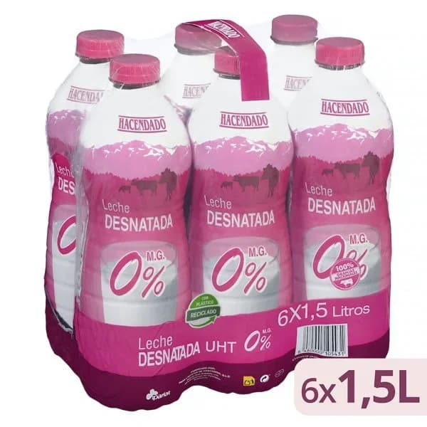 Leche desnatada Hacendado - 9 l - Imagen del producto en Findit