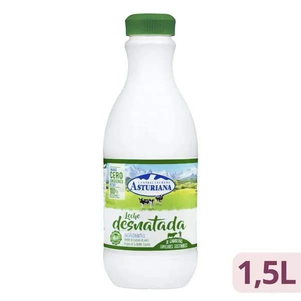 Leche desnatada Asturiana - 1.5 l - Imagen del producto en Findit