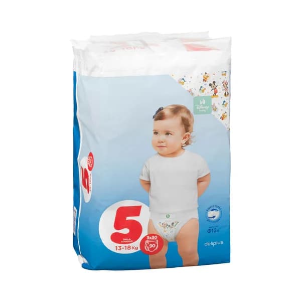 Pañales bebé talla 5 de 13-18 kg Deliplus - 89.74 ud - Imagen del producto en Findit