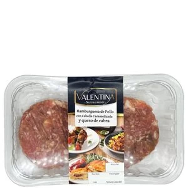 Hamburguesa de pollo con cebolla y queso de cabra - 0.26 kg - Imagen del producto en Findit