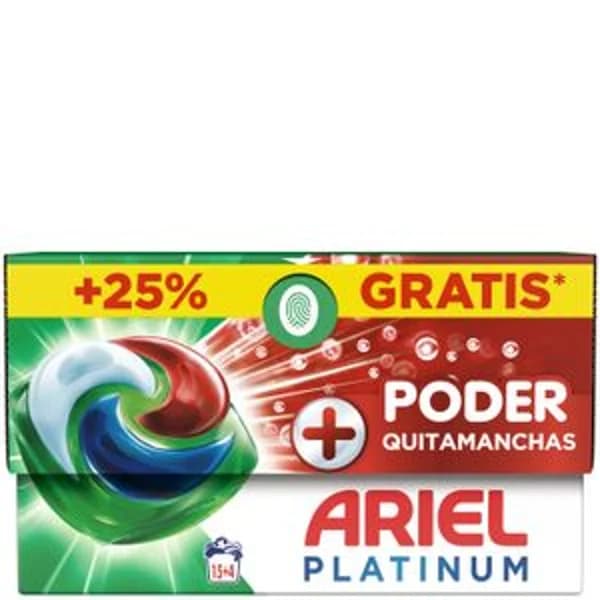Detergente líquido pods efecto +oxi 15+4 lavados - 19.13 ud - Imagen del producto en Findit