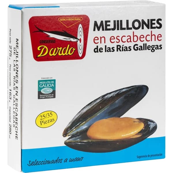 Mejillon Gallego Escabeche 25/35 Piezas - 0.16 kg - Imagen del producto en Findit