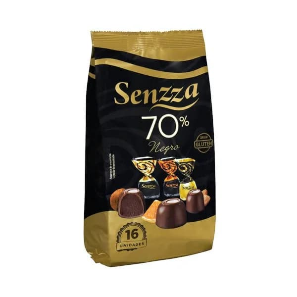 Surtido bombones Senzza de chocolate negro 70% - 0.18 kg - Imagen del producto en Findit