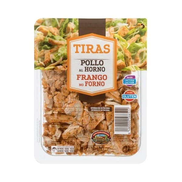 Tiras de pechuga pollo al horno Hacendado - 0.14 kg - Imagen del producto en Findit