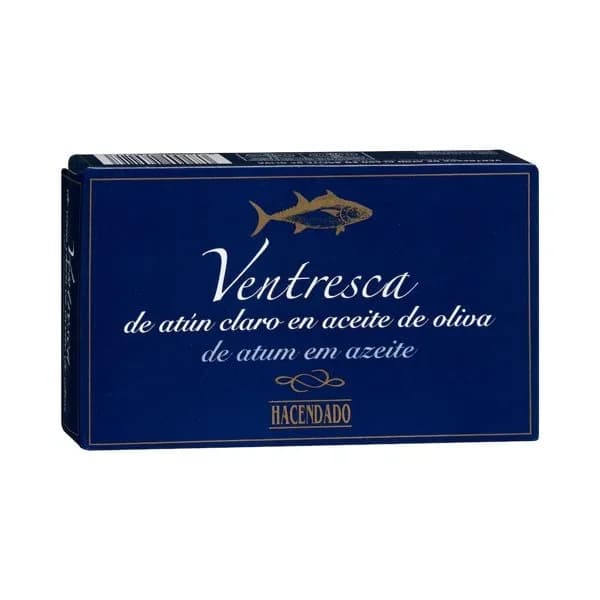 Ventresca de atún claro en aceite de oliva Hacendado - 0.08 kg - Imagen del producto en Findit
