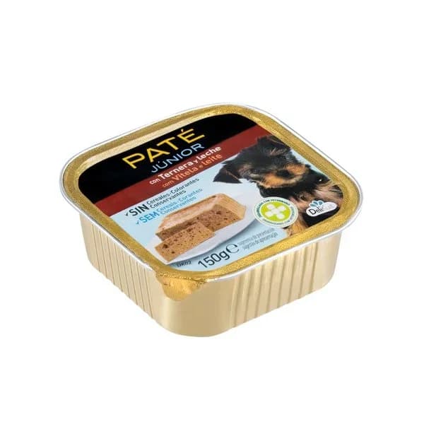 Paté perro júnior Delikuit con ternera y leche - 1 ud - Imagen del producto en Findit