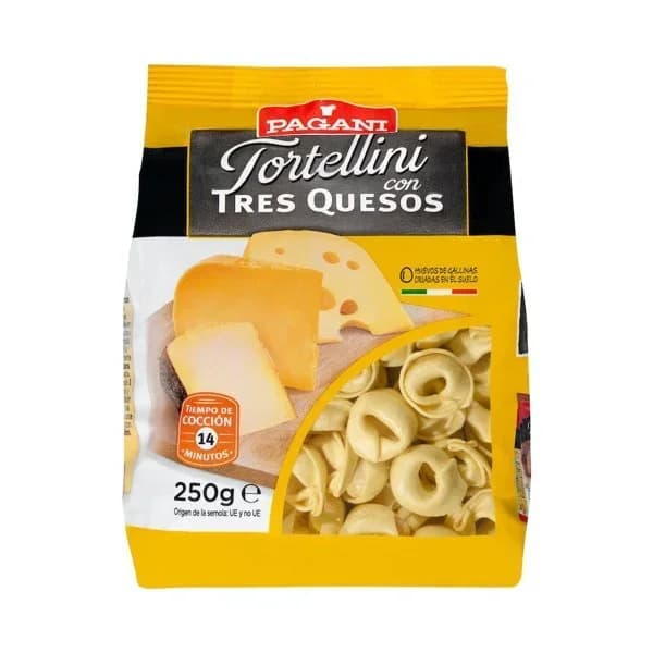 Tortellini tres quesos Pagani - 0.25 kg - Imagen del producto en Findit