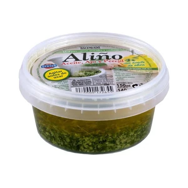 Aliño de aceite con perejil y ajo Hacendado - 0.15 l - Imagen del producto en Findit