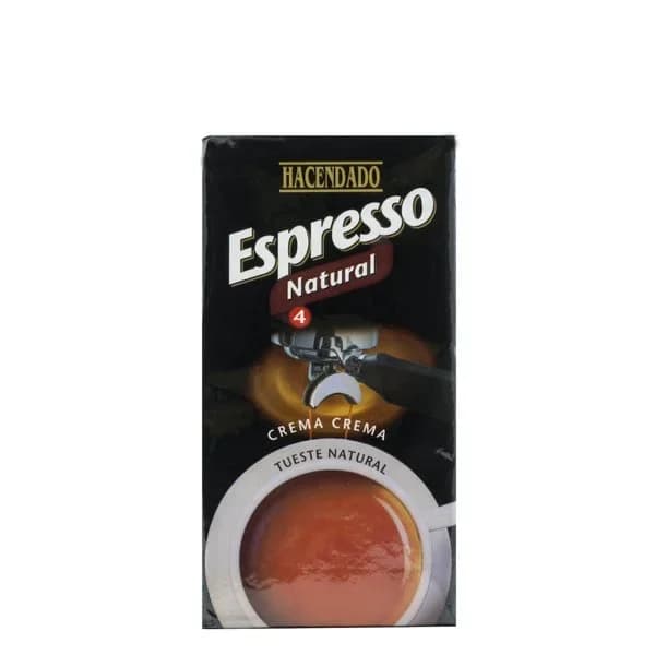 Café molido natural Hacendado Espresso - 0.25 kg - Imagen del producto en Findit