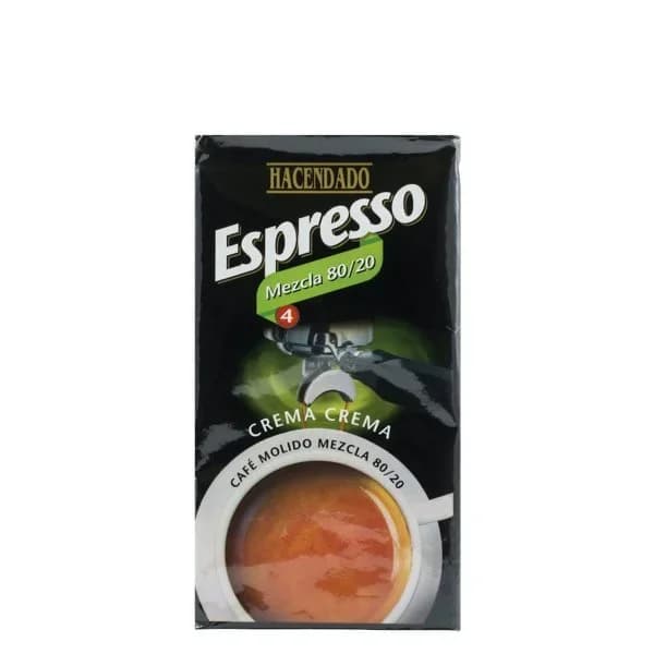 Café molido mezcla Hacendado Espresso - 0.25 kg - Imagen del producto en Findit