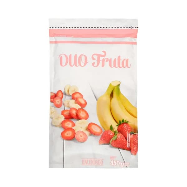 Dúo frutas fresa y plátano Hacendado congeladas - 0.45 kg - Imagen del producto en Findit