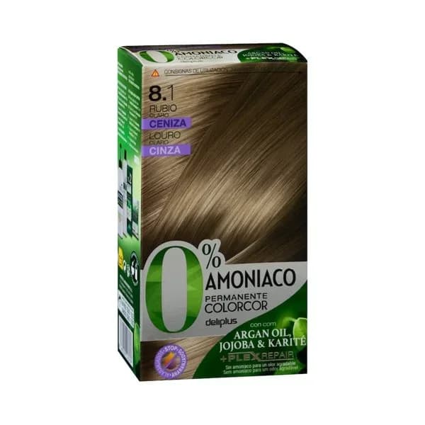 Coloración permanente 8.1 rubio claro ceniza Deliplus 0% amoníaco - 1 ud - Imagen del producto en Findit