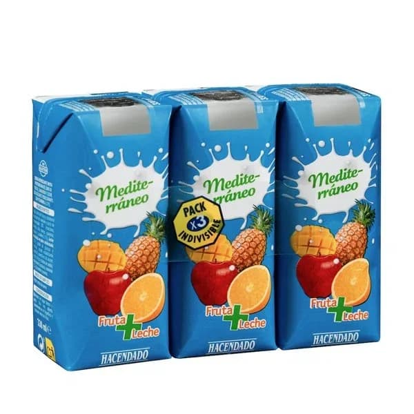 Fruta + leche Mediterráneo Hacendado - 1 ud - Imagen del producto en Findit
