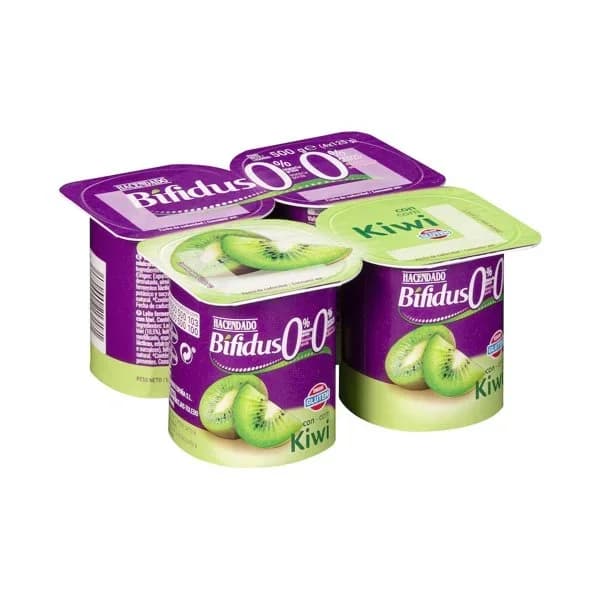 Bífidus desnatado probiótico con kiwi Hacendado 0% m.g. 0% sin azúcares añadidos - 0.5 kg - Imagen del producto en Findit