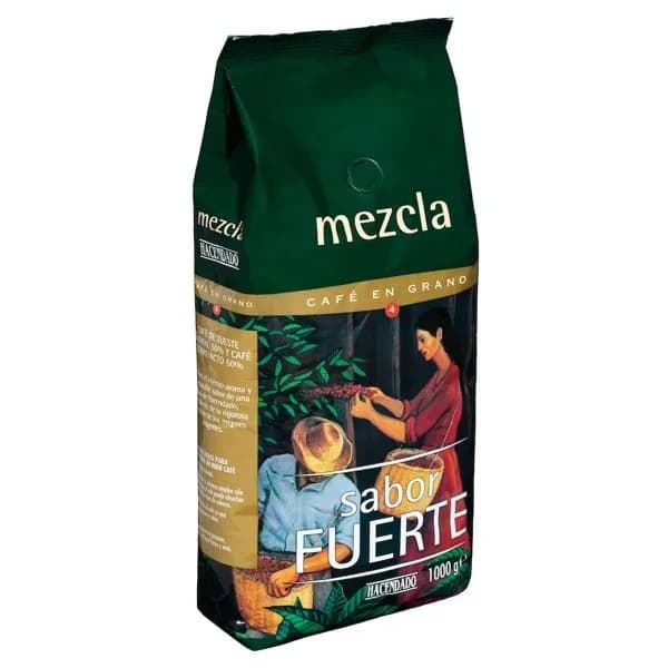 Café en grano mezcla fuerte Hacendado - 1 ud - Imagen del producto en Findit